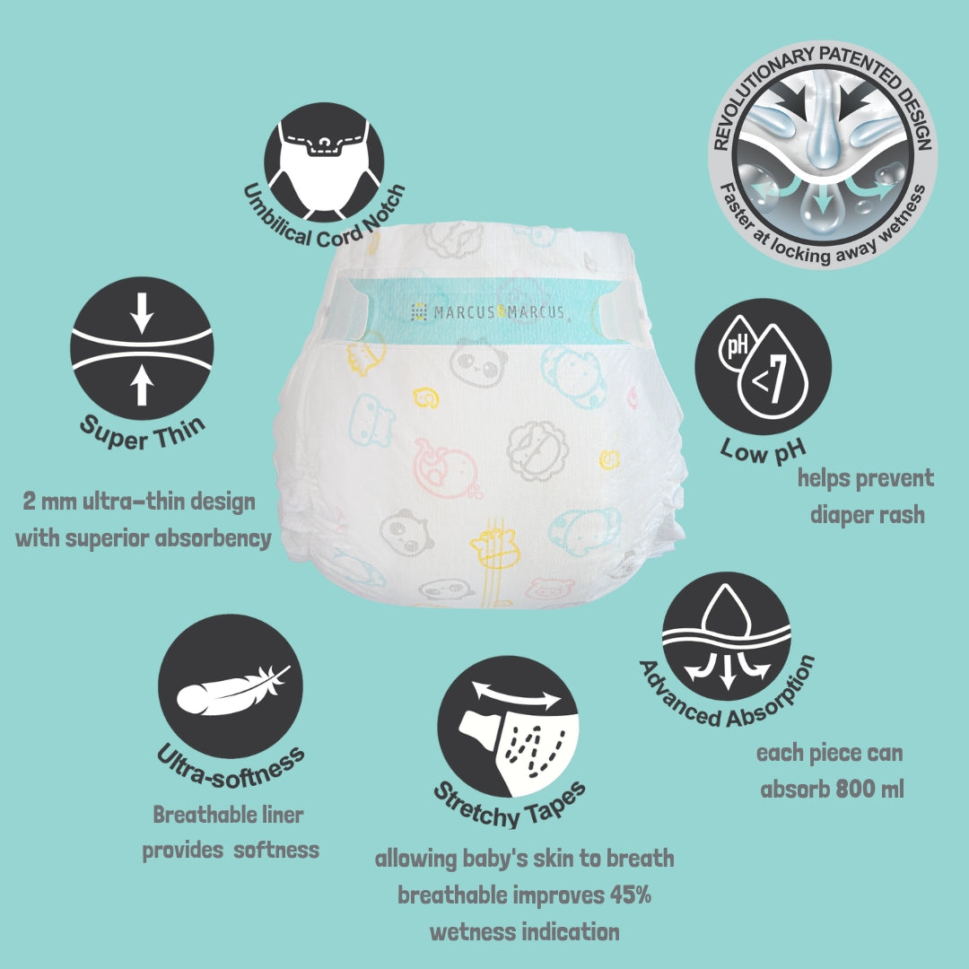 Marcus & Marcus diaper benefits super absorbency