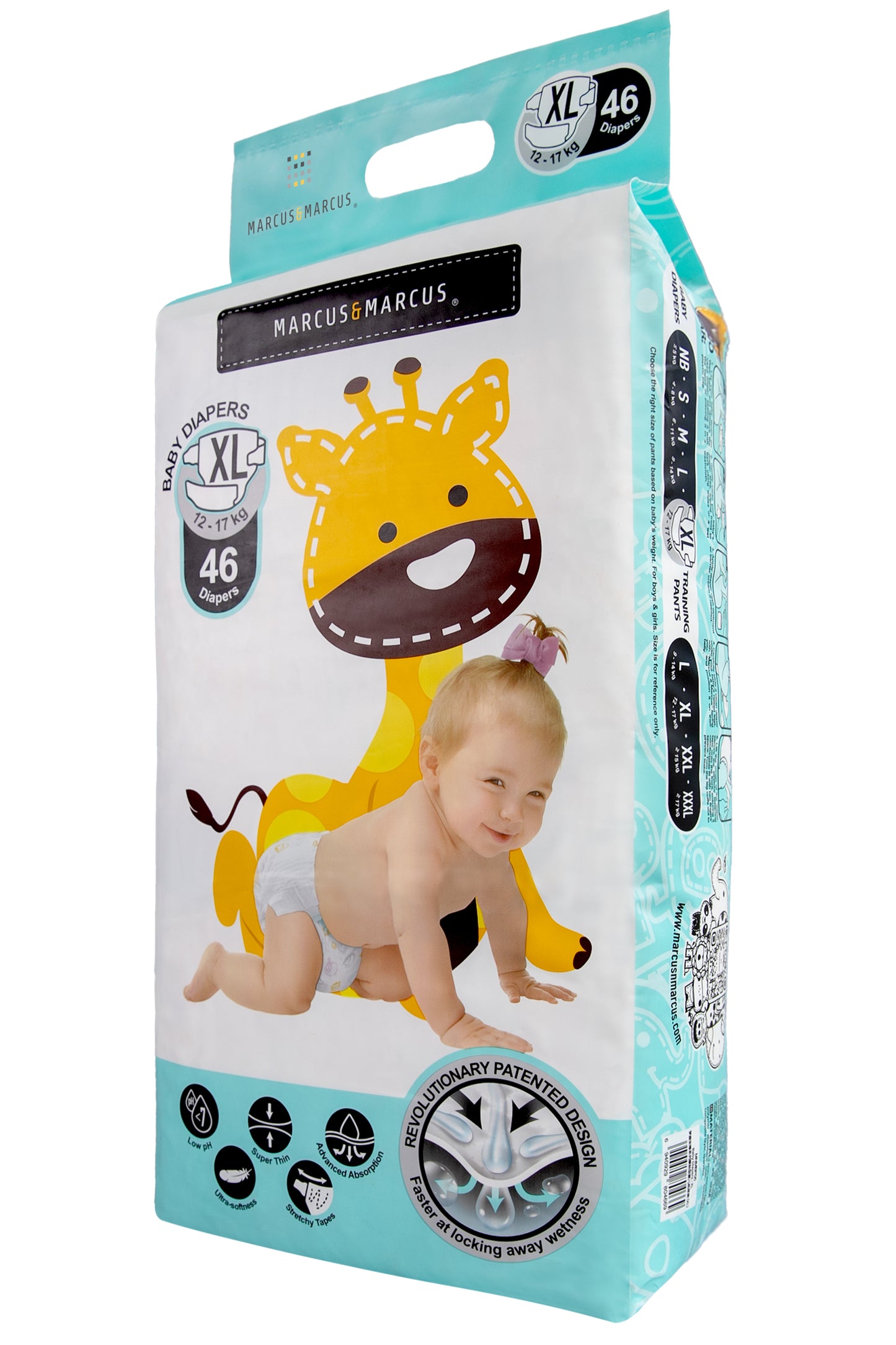Marcus & Marcus diaper, XL size, super absorbency